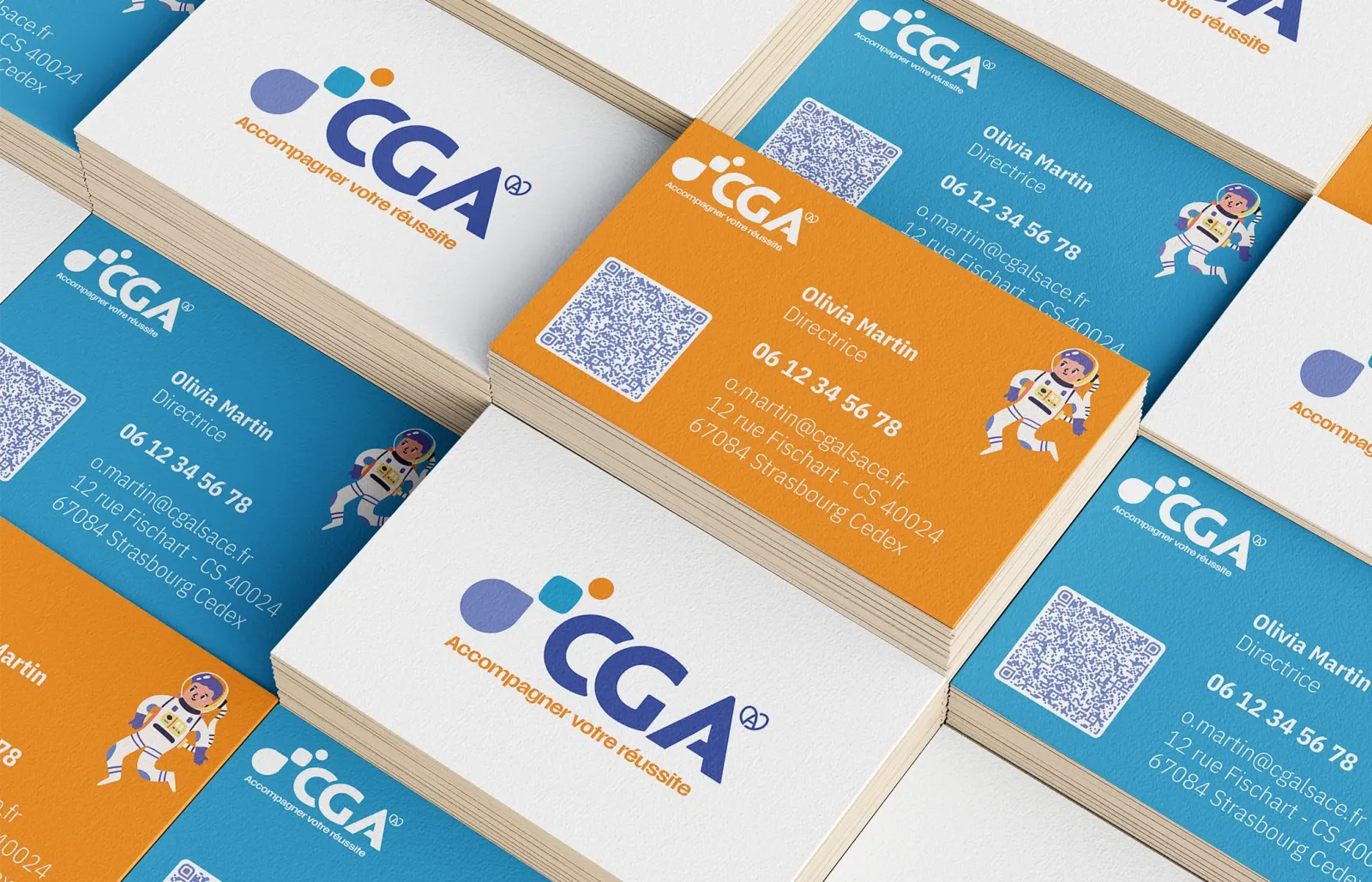 CGA Cartes de visite pour la nouvelle identité et plateforme de marque