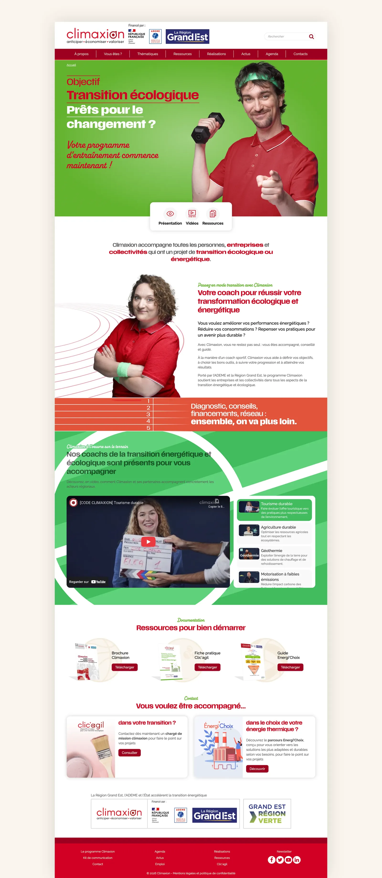 Landing page Coach Climaxion