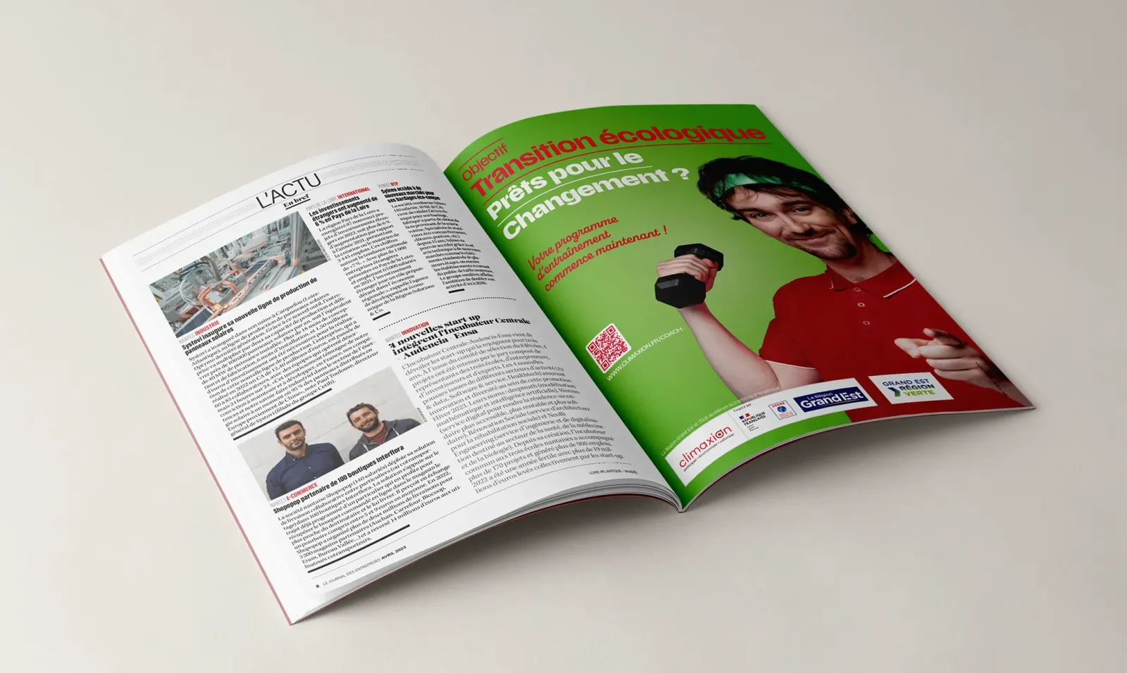 Annonce presse climaxion coach transition écologique