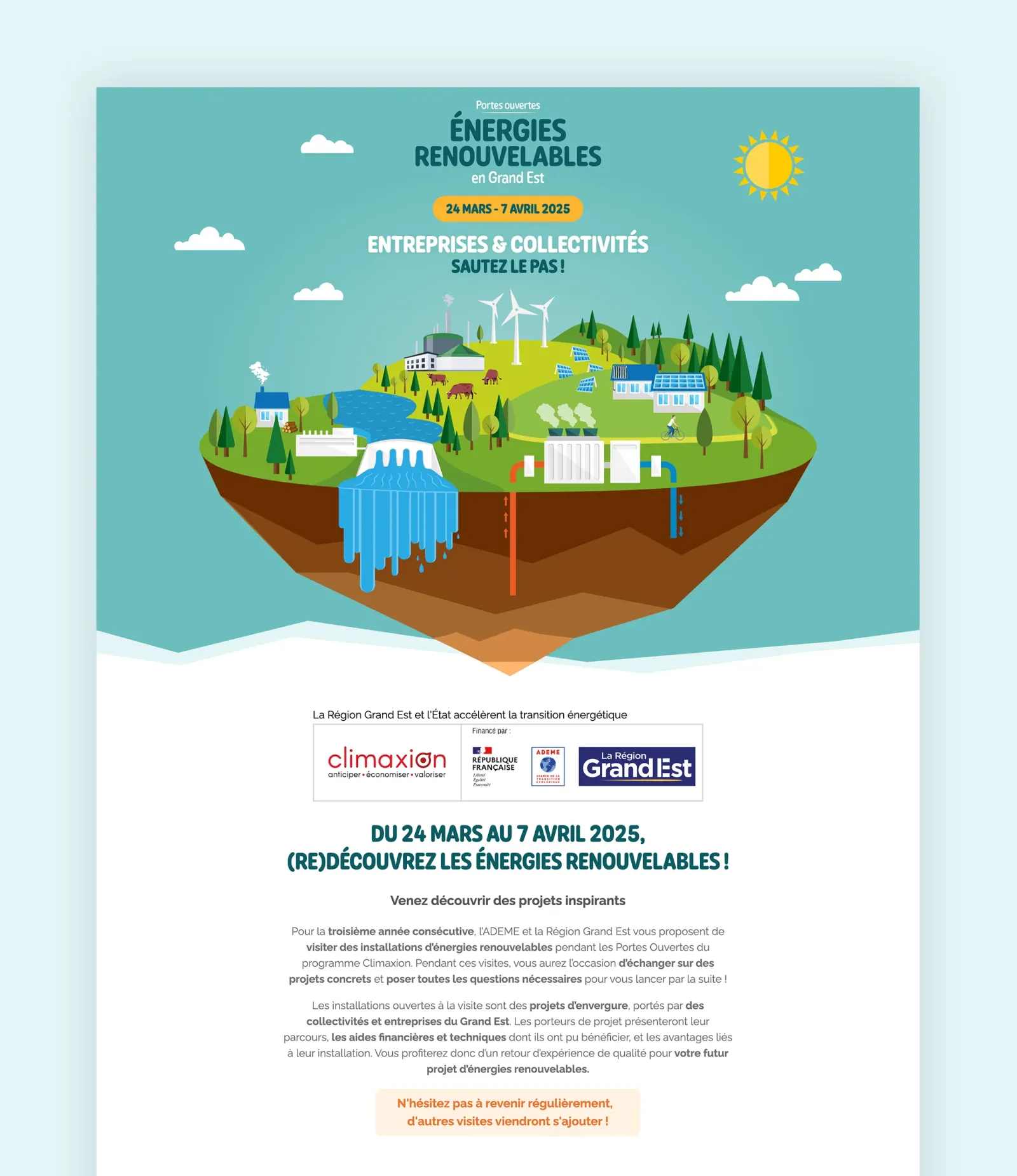 Site internet Portes ouvertes des énergies renouvelables en Grand Est
