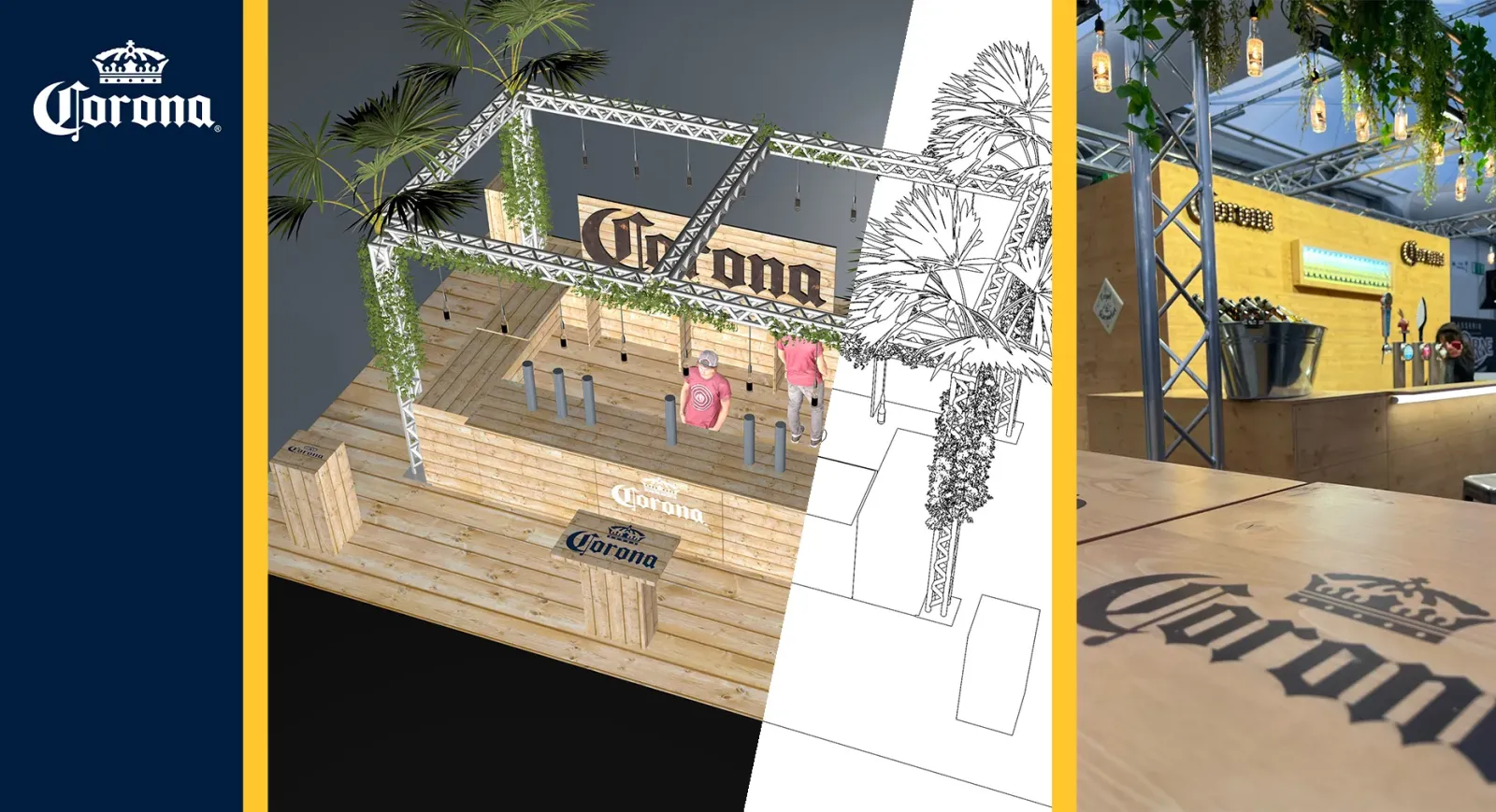 Conception du stand Corona
