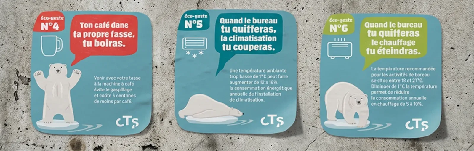 Stickers les écogestes n°4, 5 et 6