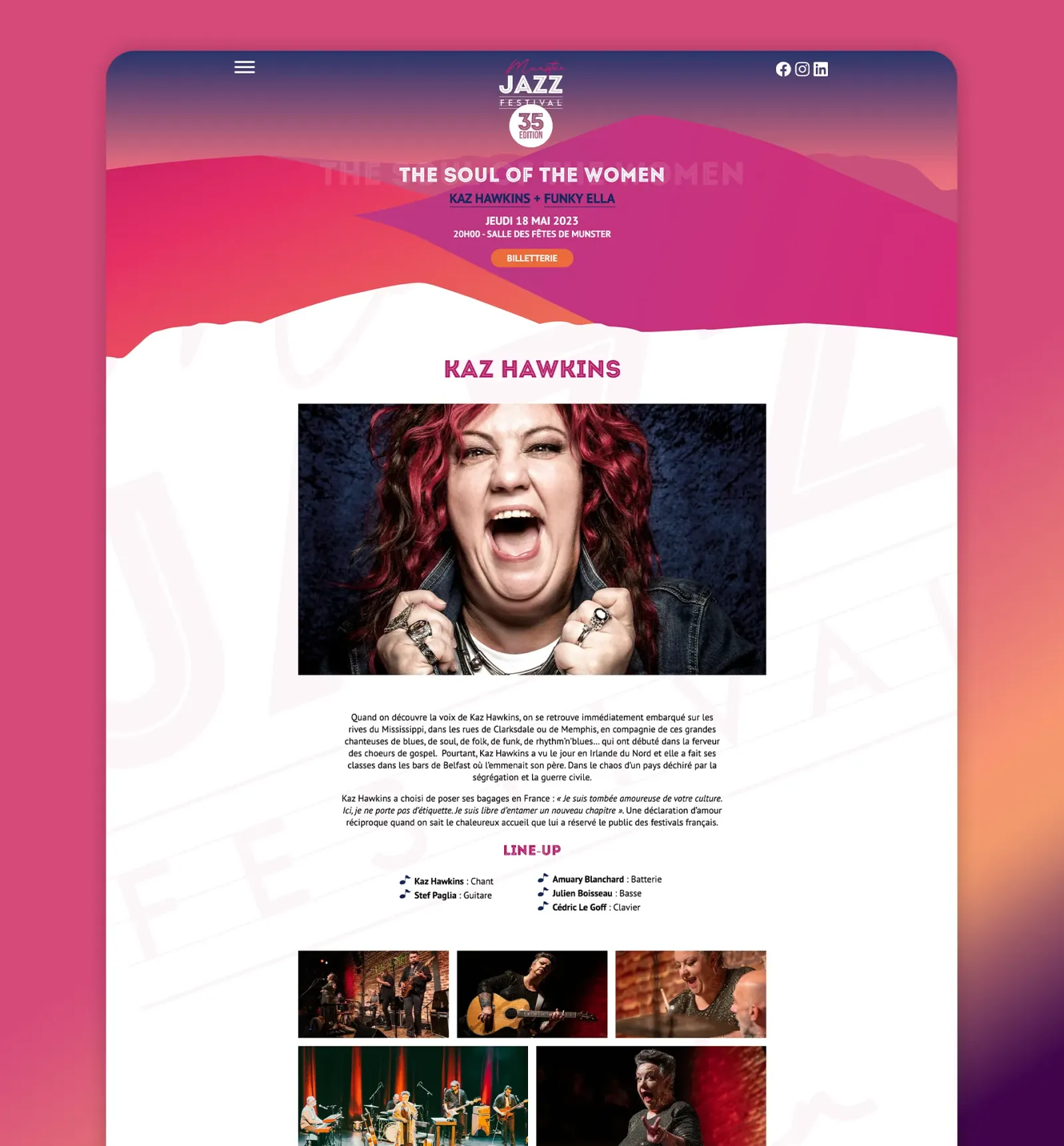 Site internet Munster Jazz Festival