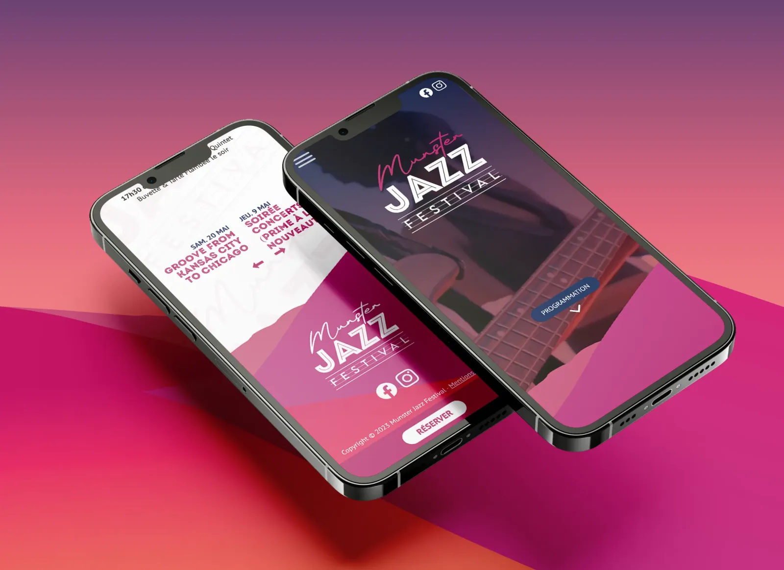 Site internet Munster Jazz Festival sur mobile