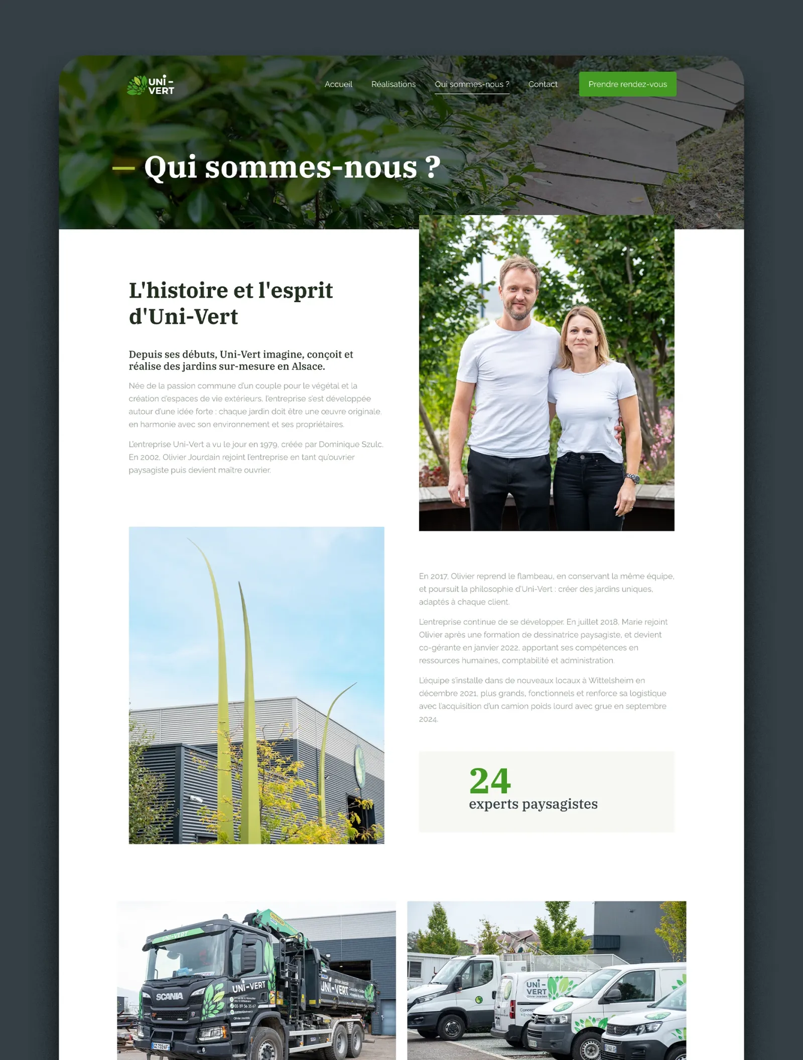 Site internet UNI-VERT