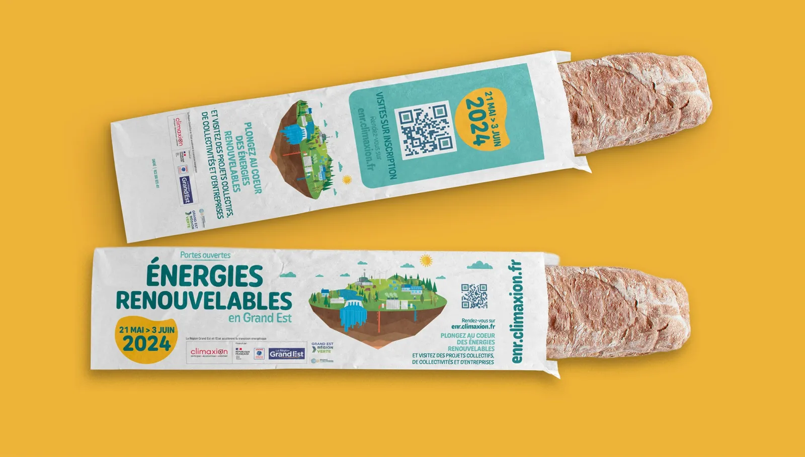 Sacs à pain pour les Portes ouvertes des énergies renouvelables Climaxion