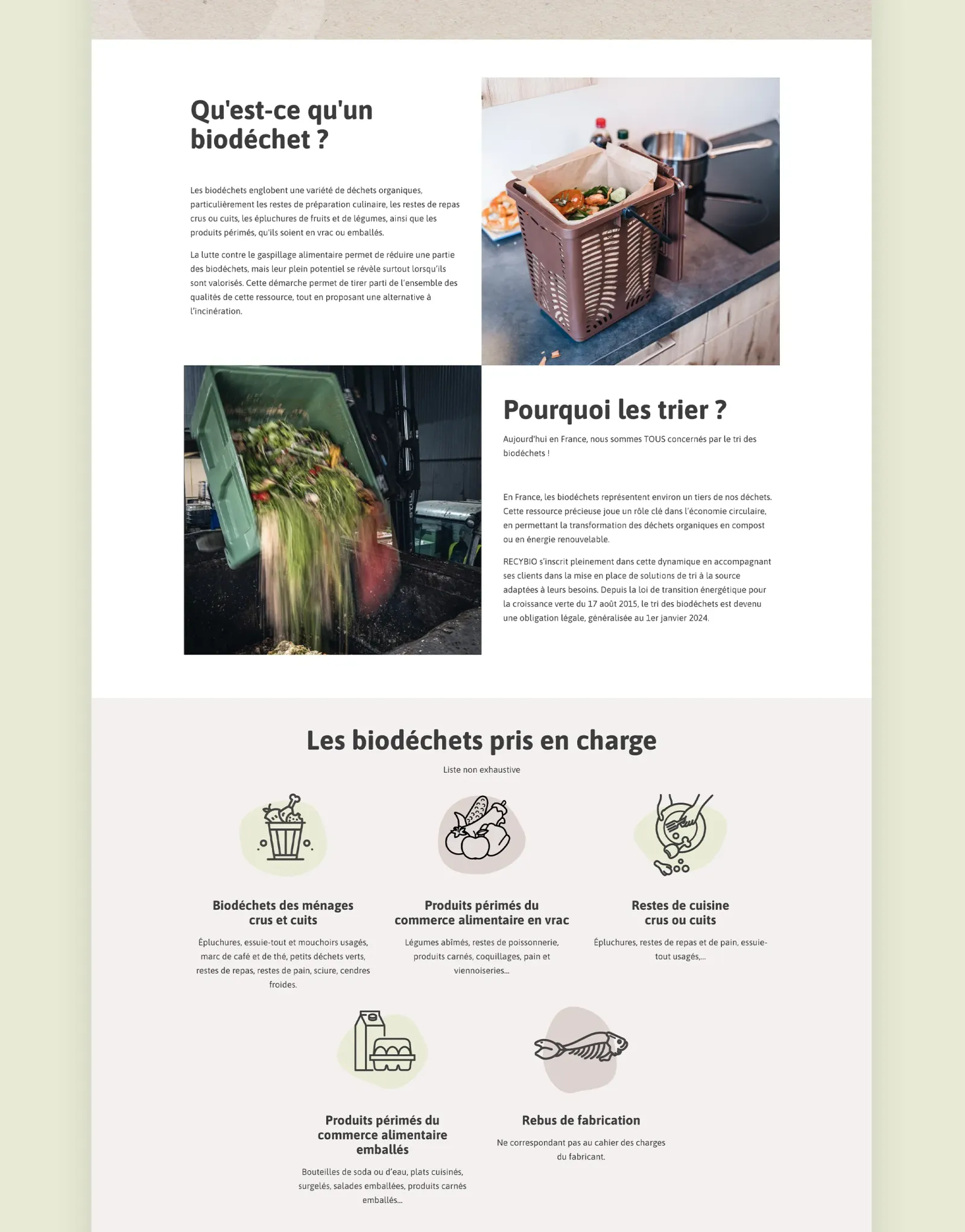 Website RECYBIO wordpress + woocommerce