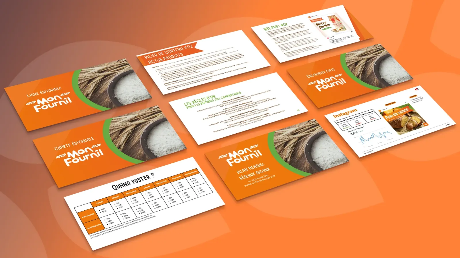 Réseaux sociaux : charte éditoriale, ligne éditoriale, calendrier éditorial et bilans statistiques