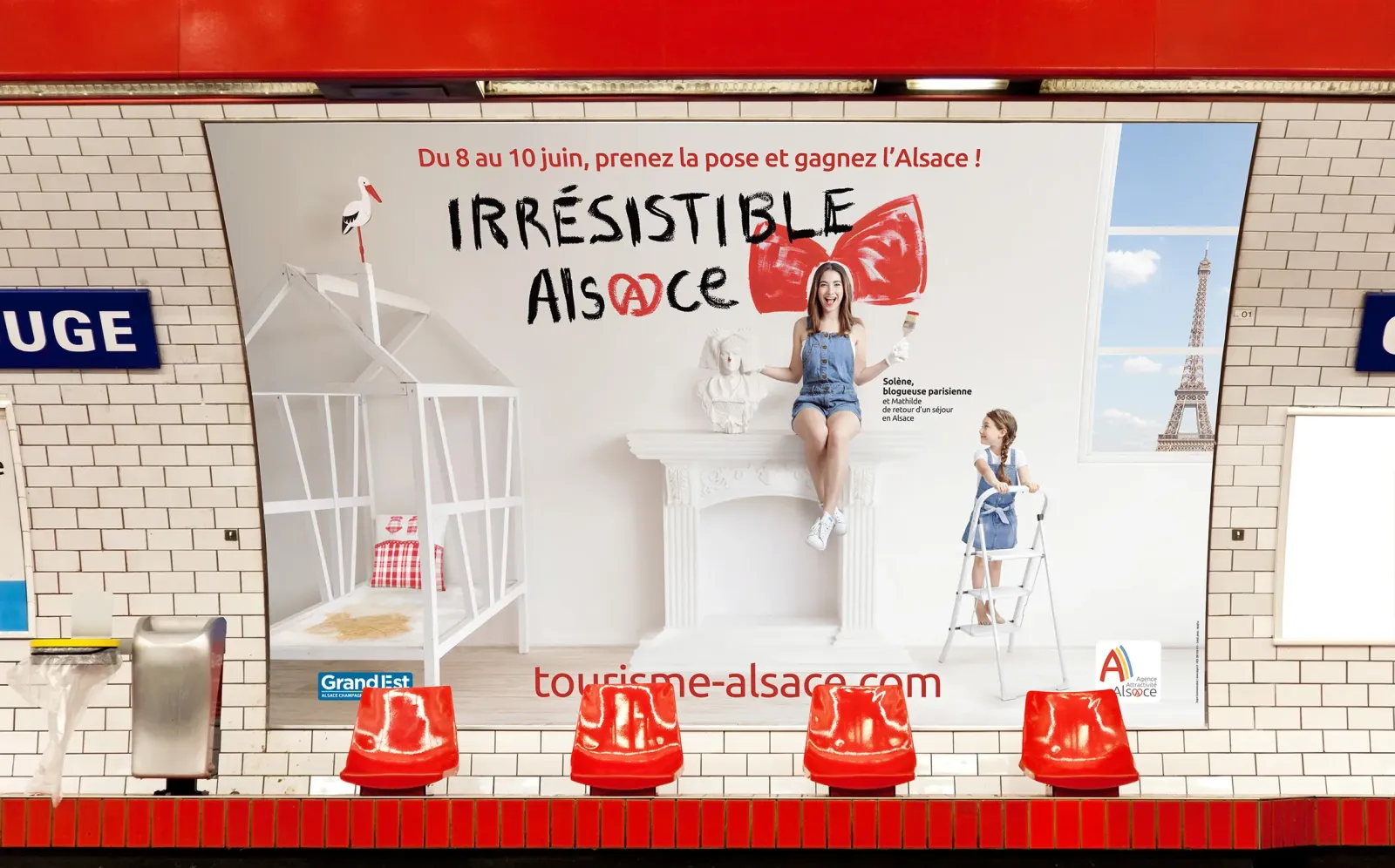 Irrésisitible Alsace : affiche métro promotion du tourisme en Alsace