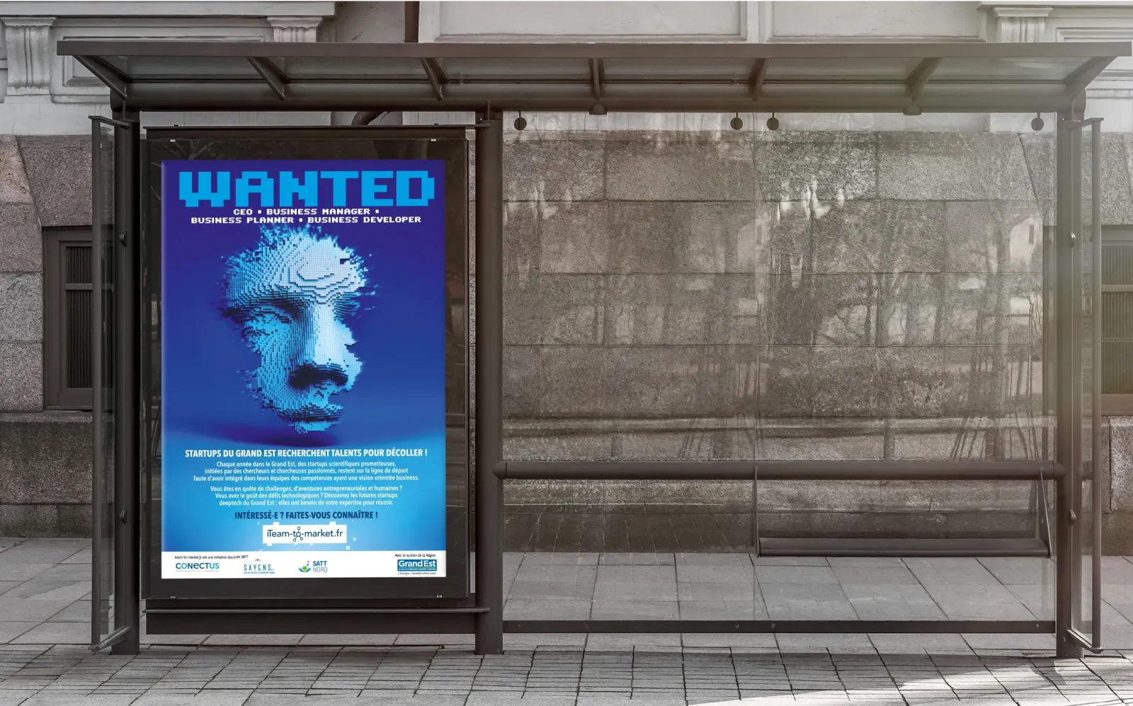 Affiche MUPI Station de bus/tram