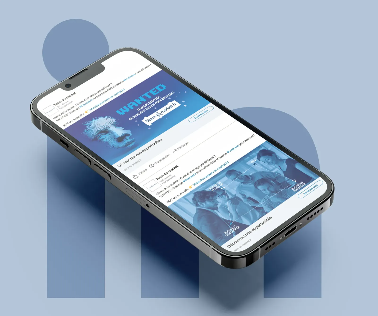 Team-to-Market sur LinkedIn recrutement de profils deeptech