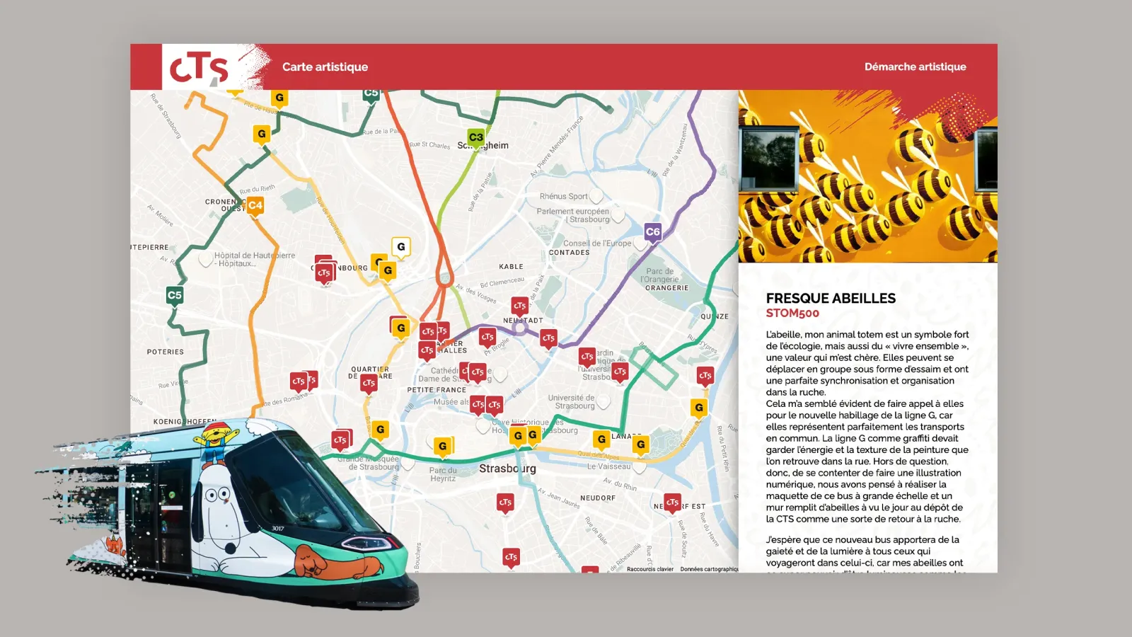 CTS carte des oeuvres artistiques
