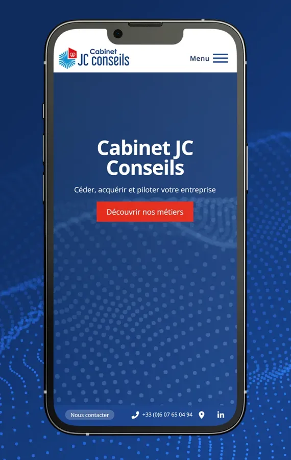 JC Conseils site web mobile et desktop