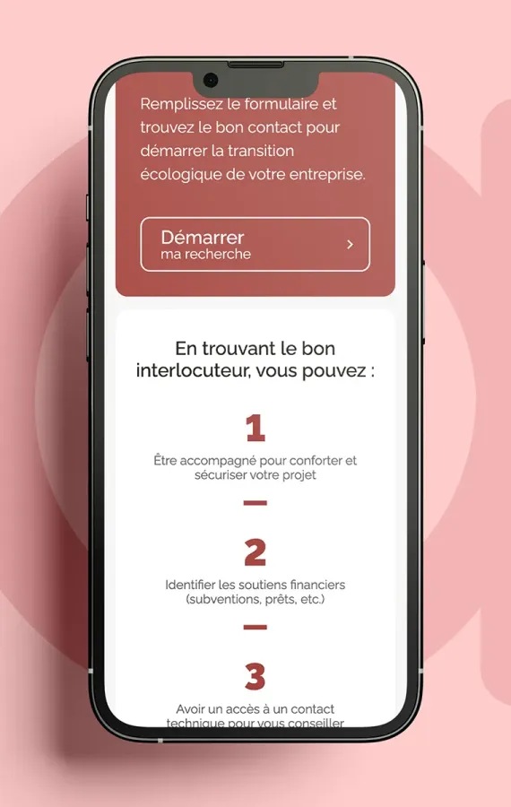 Site clic'agil sur mobile
