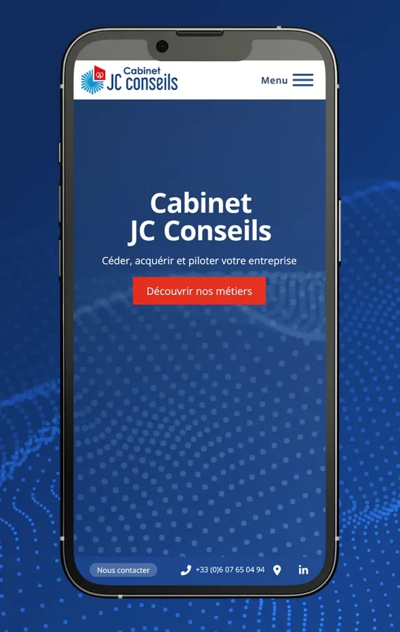 JC Conseils site web mobile et desktop